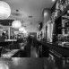 Cafe bar black and white ligts